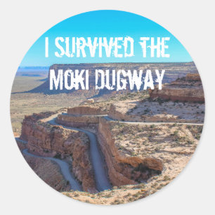 Ich überlebte den Moki Dugway Aufkleber