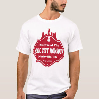 Ich überlebte den Musik-Stadt-Monsun T-Shirt