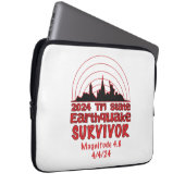 Ich überlebte den NYC Erdbeben Quake Tri Staat 202 Laptopschutzhülle (Vorne Rechts)