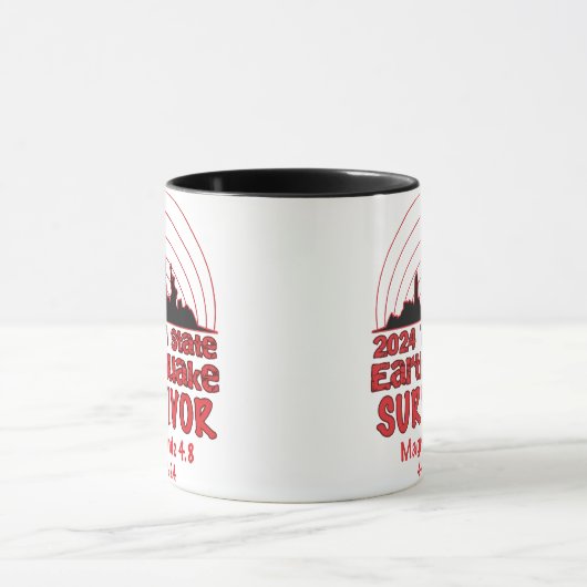 Ich überlebte den NYC Erdbeben Quake Tri Staat 202 Tasse (Zentrum)