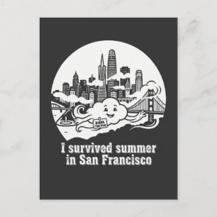 Ich überlebte den Sommer in San Francisco City Cal Postkarte
