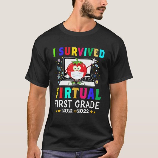 Ich überlebte den virtuellen 1. T-Shirt (Vorderseite)