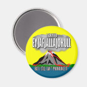 Ich überlebte den Vulkan Island Magnet (Vorderseite/Rückseite)