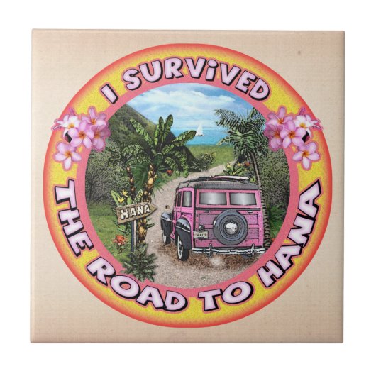 Ich überlebte den Weg nach Hana Fliese (Vorderseite)