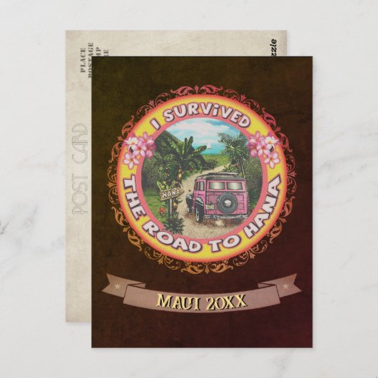 Ich überlebte den Weg nach Hana Postcard Postkarte (Vorne/Hinten)