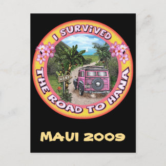 Ich überlebte den Weg nach Hana Postkarte