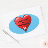 Ich überlebte den Widowmaker Ovaler Aufkleber (Umschlag)