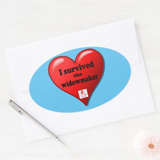 Ich überlebte den Widowmaker Ovaler Aufkleber (Umschlag)