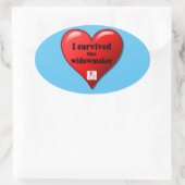 Ich überlebte den Widowmaker Ovaler Aufkleber (Tasche)