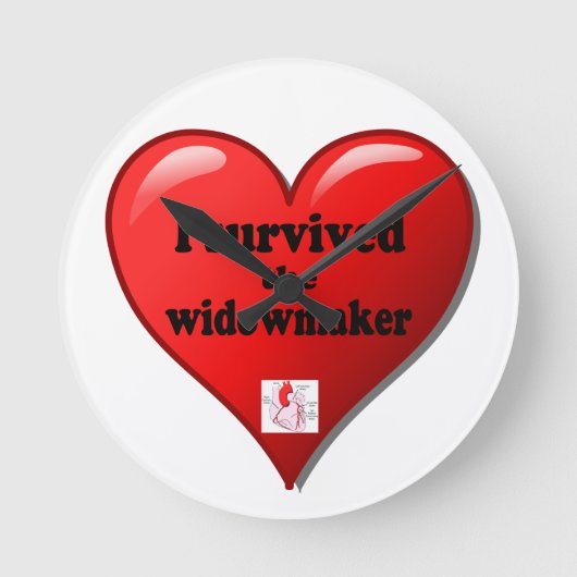 Ich überlebte den Widowmaker Runde Wanduhr (Vorderseite)