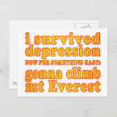Ich überlebte Depression - Jetzt kletterte Gonna a Postkarte (Vorne/Hinten)