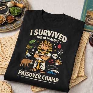 Ich überlebte die 10 Plagen Lustiger Passover-Cham T-Shirt