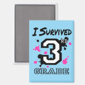 Ich überlebte die 3. Klasse Magnet (Vorderseite/Rückseite)