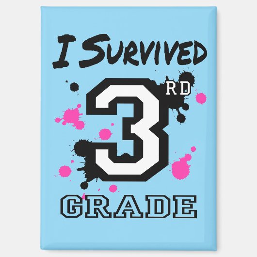 Ich überlebte die 3. Klasse Magnet (Vorderseite)