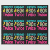 Ich überlebte die 60er zwei Mal Apparel 60th Gebur Geschenkpapier (Flach)