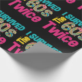 Ich überlebte die 60er zwei Mal Apparel 60th Gebur Geschenkpapier (Ecke)