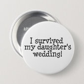 Ich überlebte die besonders angefertigte Hochzeit Button (Vorne & Hinten)