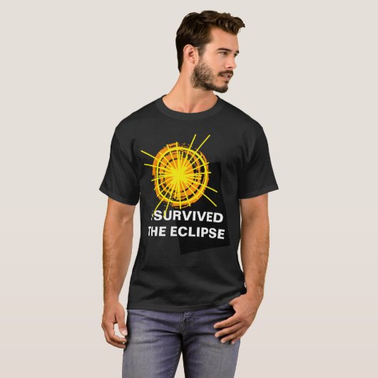 Ich überlebte die Eclipse witzig anpassbar T-Shirt (Vorne ganz)