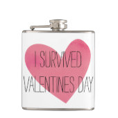 Ich überlebte die Flasche Valentinstag Flachmann (Vorderseite)