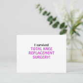 Ich überlebte die gesamte Operation für Knie-Ersat Postkarte (Stehend Vorderseite)