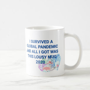 Ich überlebte die globale Pandemie Funny Covid 202 Kaffeetasse