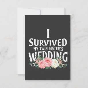 Ich überlebte die Hochzeitspaare meiner Schwester Dankeskarte