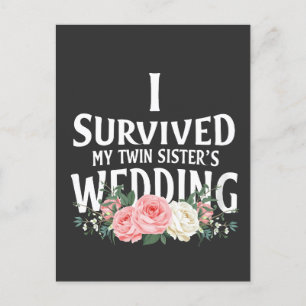 Ich überlebte die Hochzeitspaare meiner Schwester Feiertagspostkarte