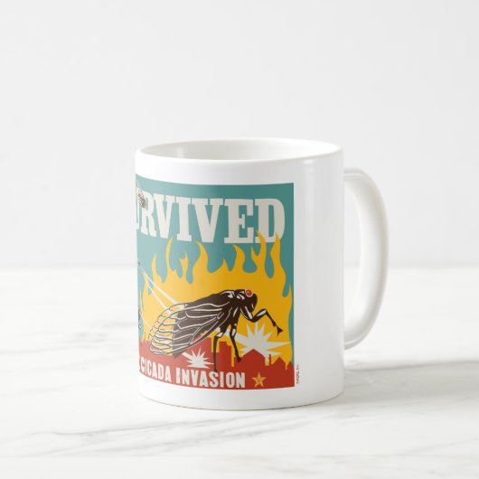 Ich überlebte die Invasion von Cicada Kaffeetasse (VorderseiteRechts)