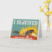 Ich überlebte die Invasion von Cicada Karte (Gelbe Blume)