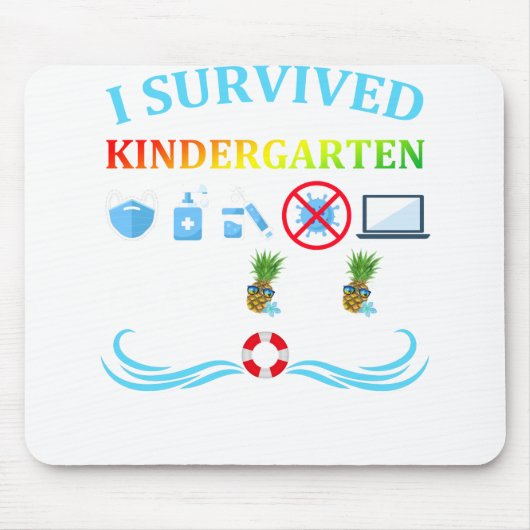 Ich überlebte die Kindergartenklasse 2021 Abschlus Mousepad (Vorne)