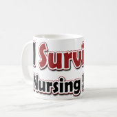 Ich überlebte die Krankenschule Kaffeetasse (Vorderseite Links)