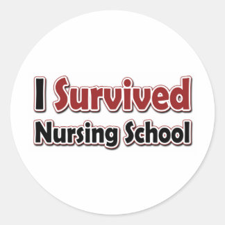 Ich überlebte die Krankenschule Runder Aufkleber