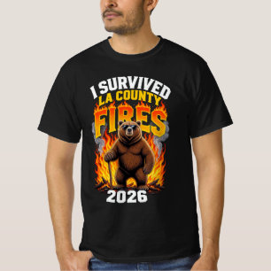 Ich überlebte die LA County Brände 2026 Lustiger W T-Shirt