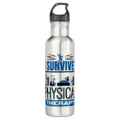 Ich überlebte die Leibesbehandlung Edelstahlflasche (Vorderseite)