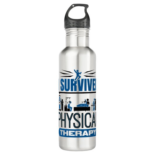 Ich überlebte die Leibesbehandlung Edelstahlflasche (Vorderseite)