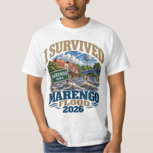 Ich überlebte die Marengo Iowa Fluss Überschwemmun T-Shirt