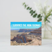 Ich überlebte die Moki Dugway Post Card Postkarte (Stehend Vorderseite)