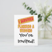 ICH ÜBERLEBTE DIE PLANUNG EINER BREITE EINLADUNG (Stehend Vorderseite)