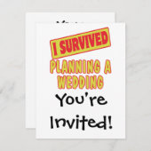 ICH ÜBERLEBTE DIE PLANUNG EINER BREITE EINLADUNG (Vorne/Hinten)