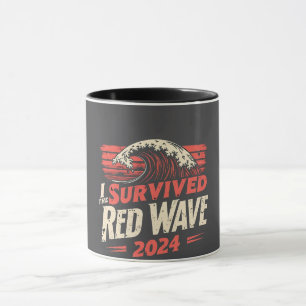 Ich überlebte die Red Wave 2024 Trump Won Inagurat Tasse