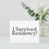 Ich überlebte die Residenz! Postkarte (Stehend Vorderseite)