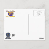 Ich überlebte die Schließung von 405 Postkarte (Rückseite)