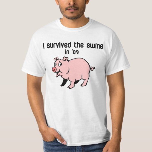 Ich überlebte die Schweine T-Shirt (Vorderseite)