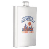 Ich überlebte die Sommerhitze Chicago Illinois Flachmann (Rechts)