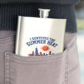 Ich überlebte die Sommerhitze Chicago Illinois Flachmann (Beispiel)