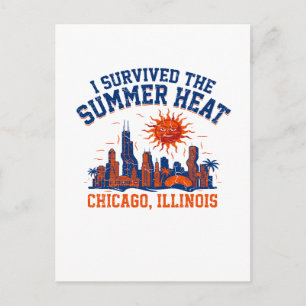 Ich überlebte die Sommerhitze Chicago Illinois Postkarte