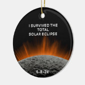 Ich überlebte die Sonnenfinsternornament Keramik Ornament (Links)