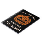 Ich überlebte die Steuersaison Notizblock (Linke Seite)