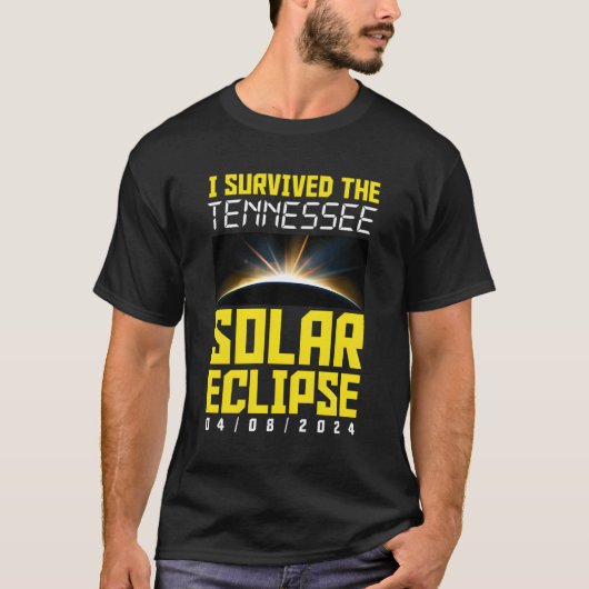 Ich überlebte die Tennessee Solar Eclipse 8. April T-Shirt (Vorderseite)