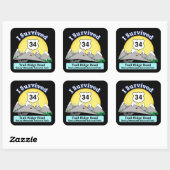 Ich überlebte die Trail Ridge Road Quadratischer Aufkleber (Blatt)